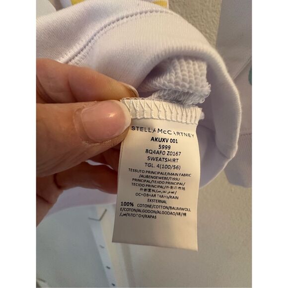 NWT  Stella McCartney Print Cotton Fleece Sweatshirt featuring a crab design Siz - Picture 2 of 5